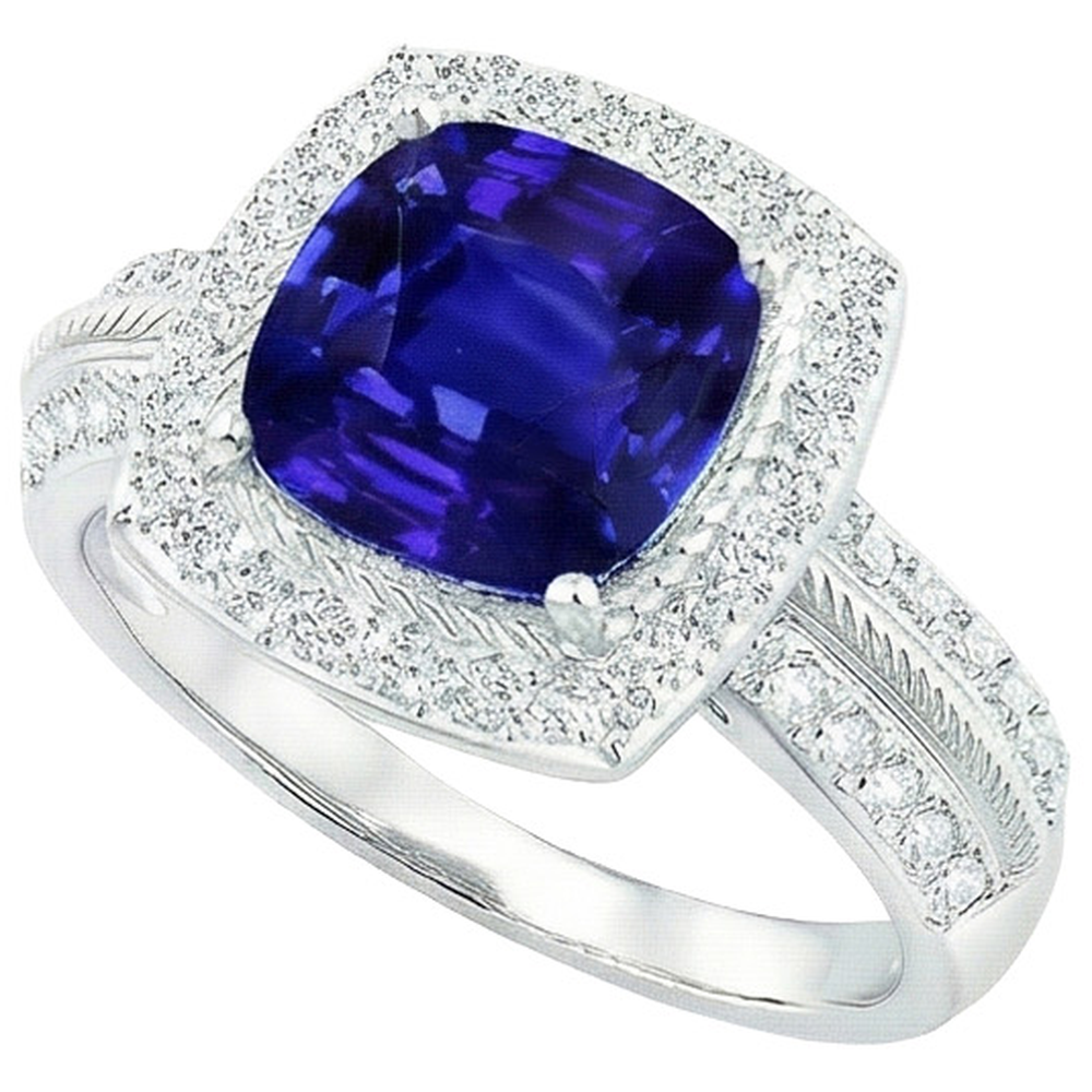 echter round diamant 3.25Karat ring Draufsicht