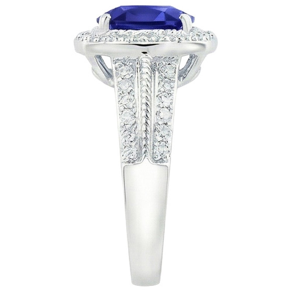 echter round diamant 3.25Karat ring Profilansicht