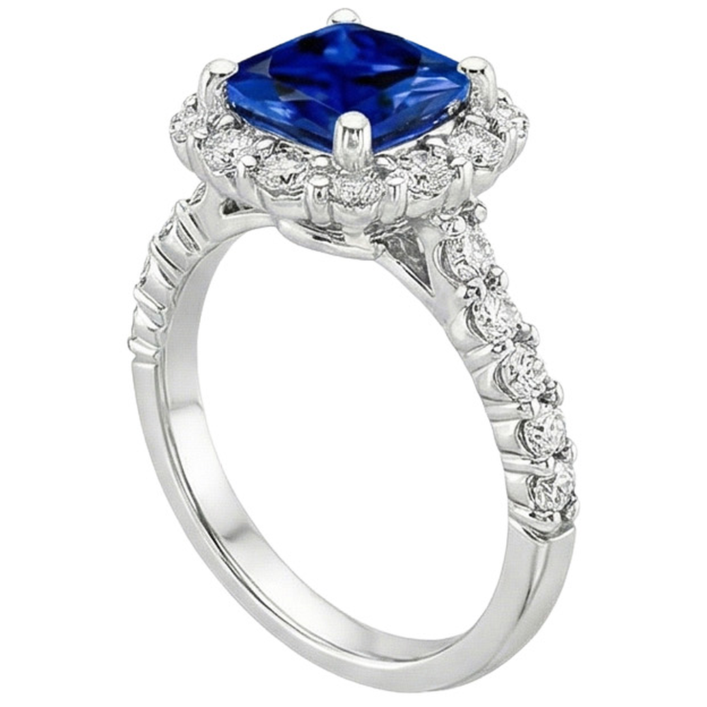 echter round diamant 3.25Karat ring Draufsicht