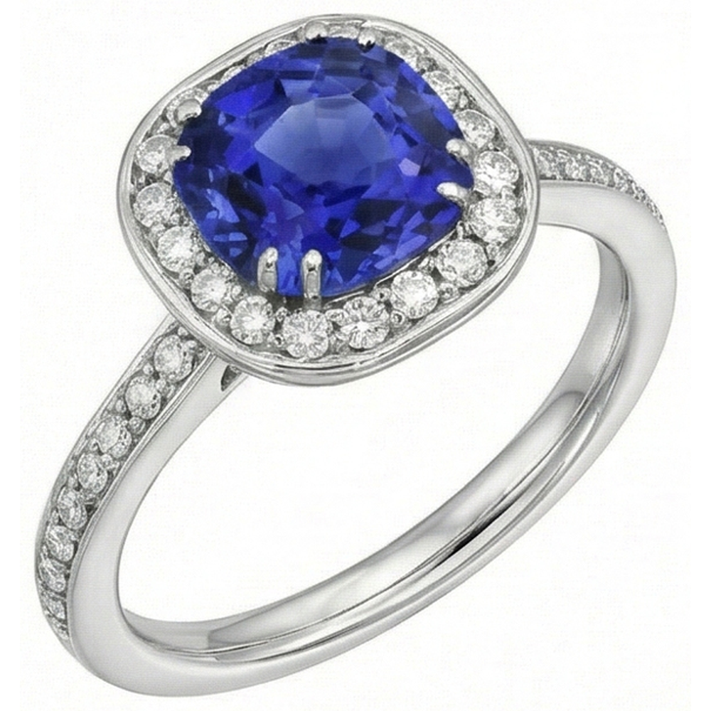 echter baguette diamant 3Karat ring Vorderansicht