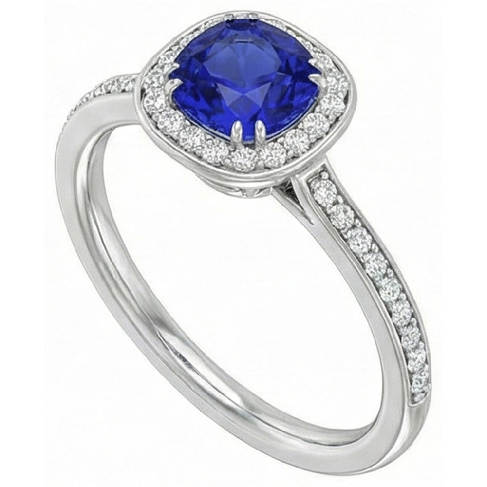 echter baguette diamant 3Karat ring Detailansicht