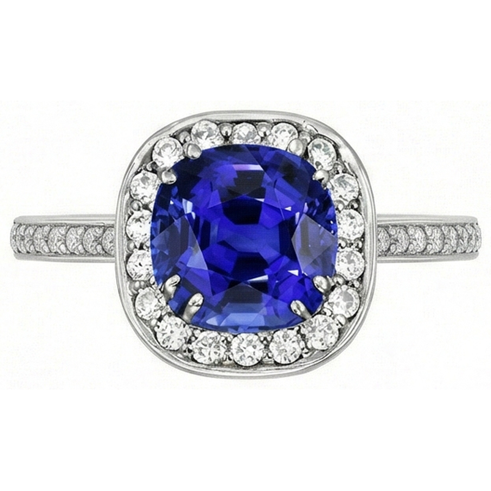 echter baguette diamant 3Karat ring Seitenansicht