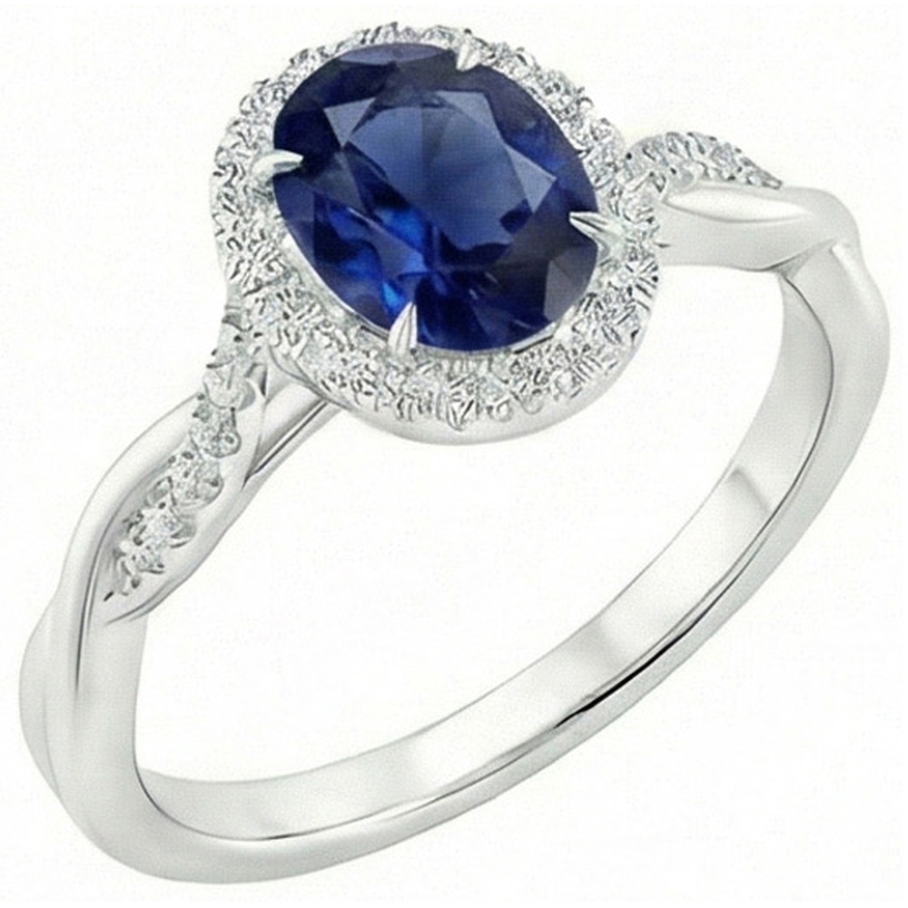 echter oval diamant 4.25Karat ring Detailansicht