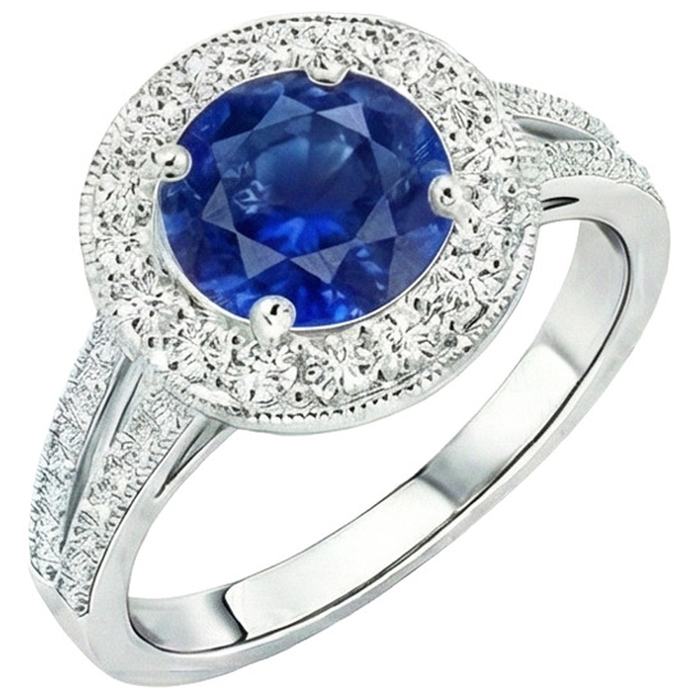 echter round diamant 2.50Karat ring Detailansicht