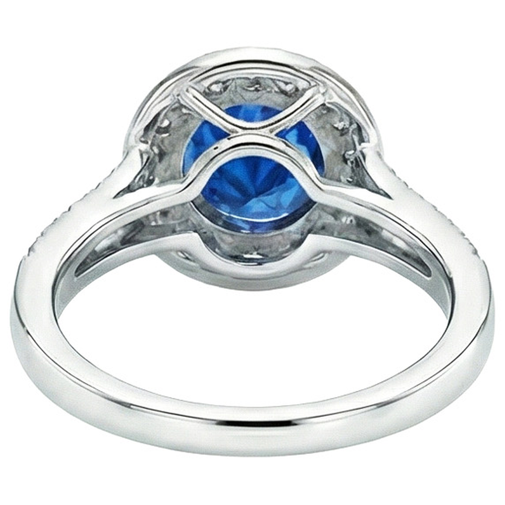 echter round diamant 2.50Karat ring auf Weiß