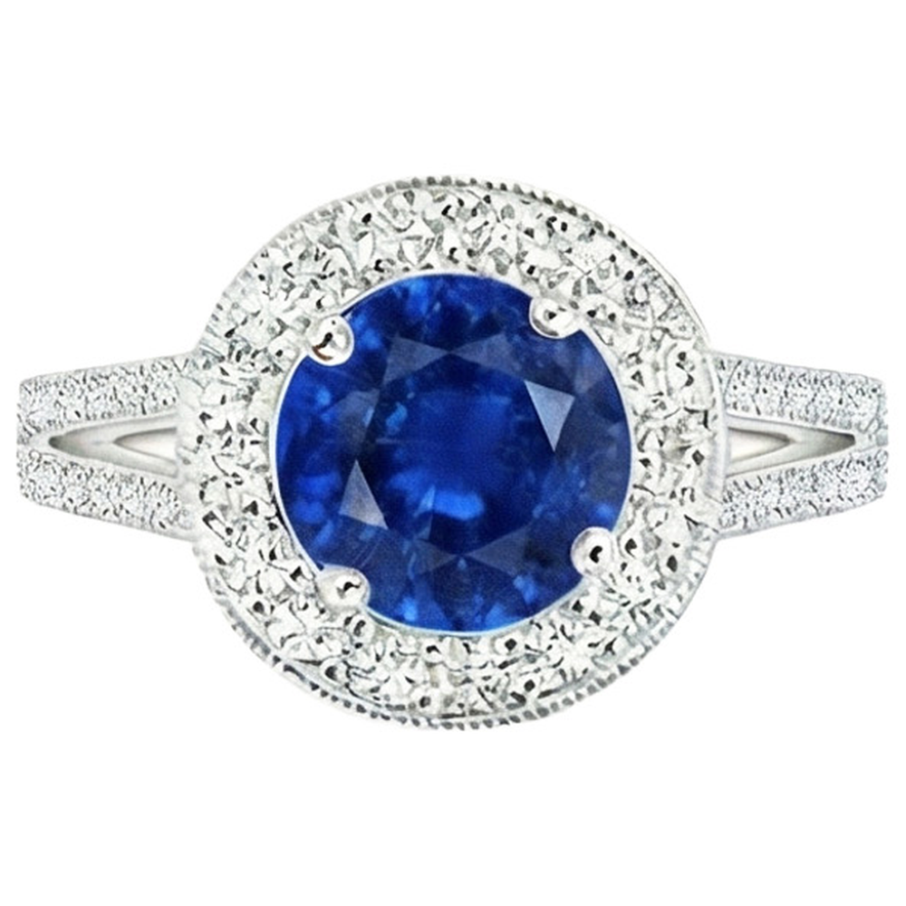 echter round diamant 2.50Karat ring Seitenansicht