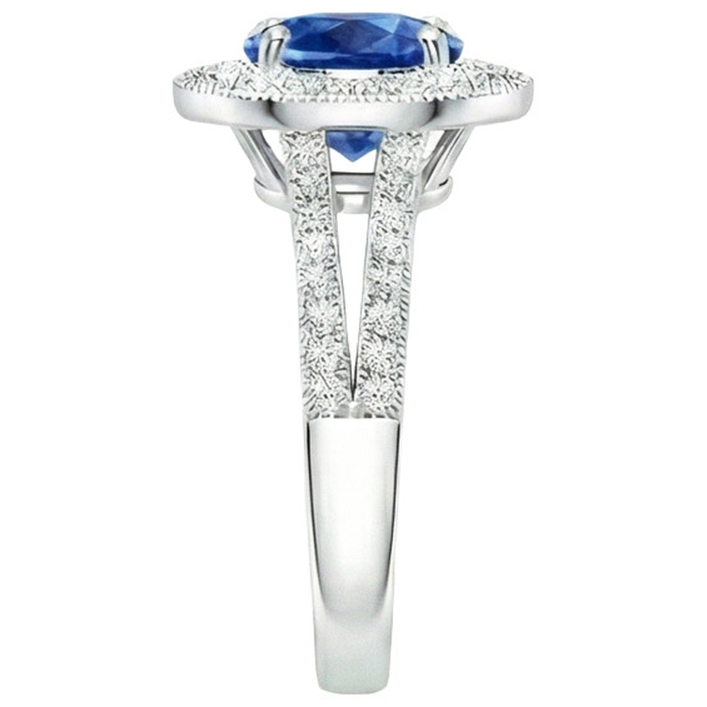 echter round diamant 2.50Karat ring Profilansicht