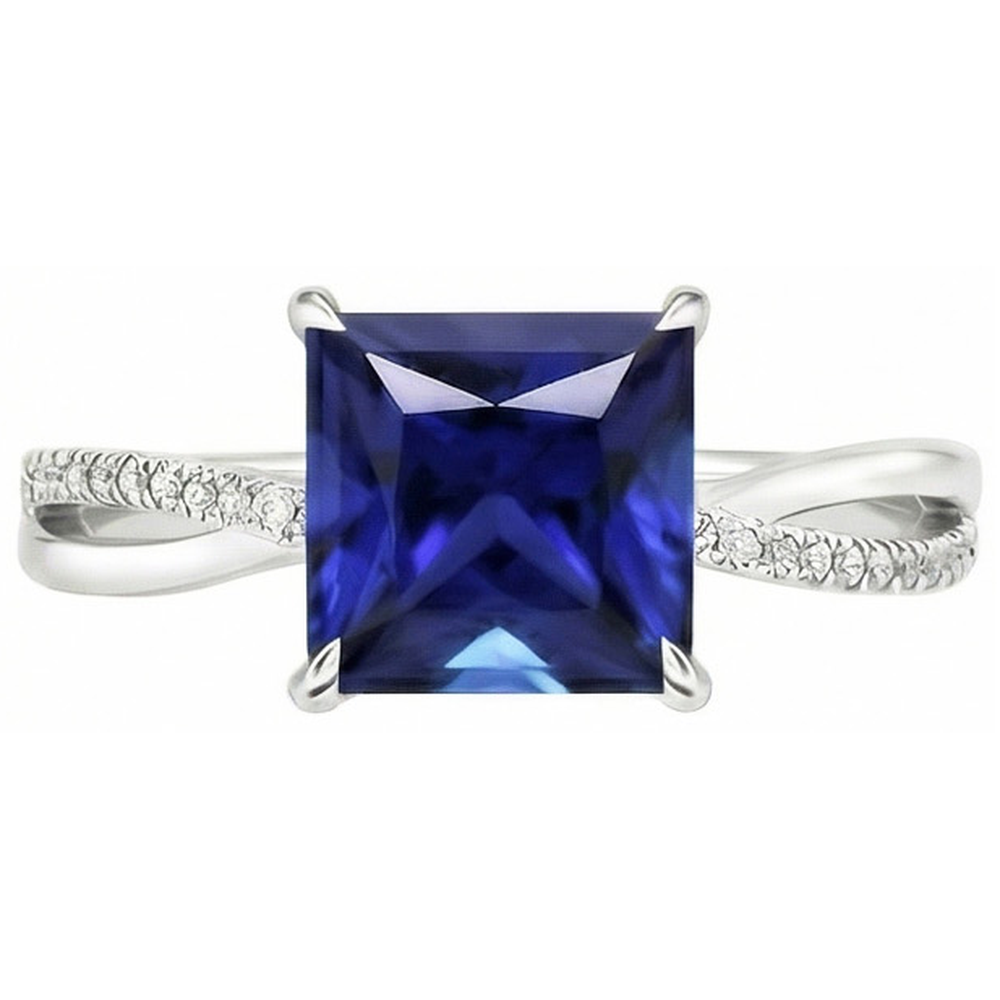 echter round diamant 5.50Karat ring Profilansicht