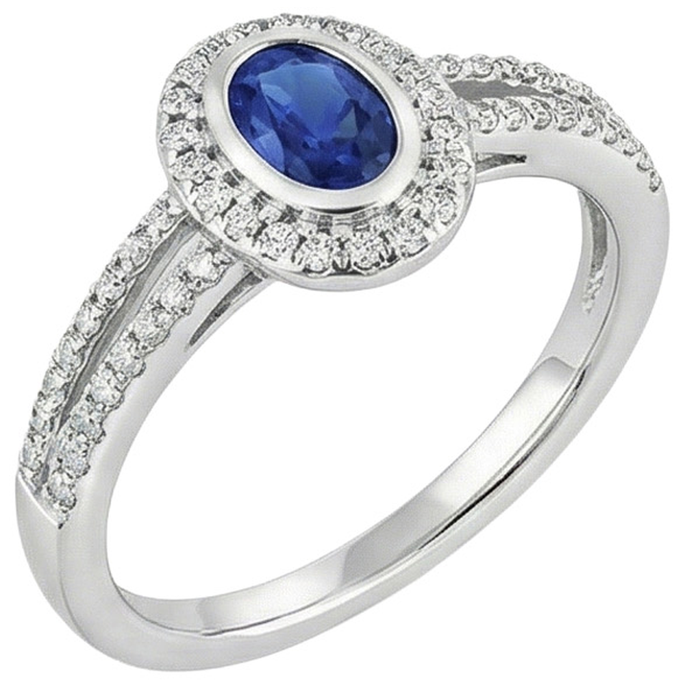 echter oval diamant 2.50Karat ring Seitenansicht