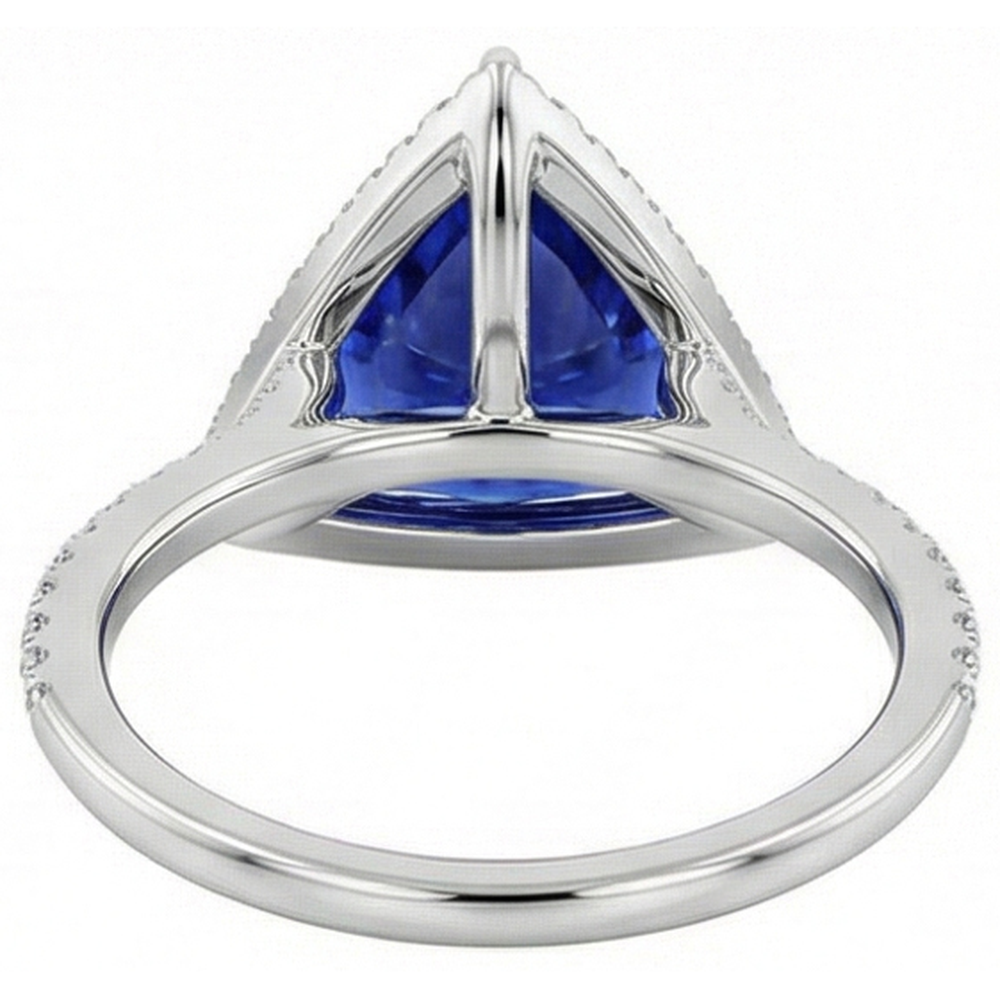 echter trillion diamant 4Karat ring Profilansicht