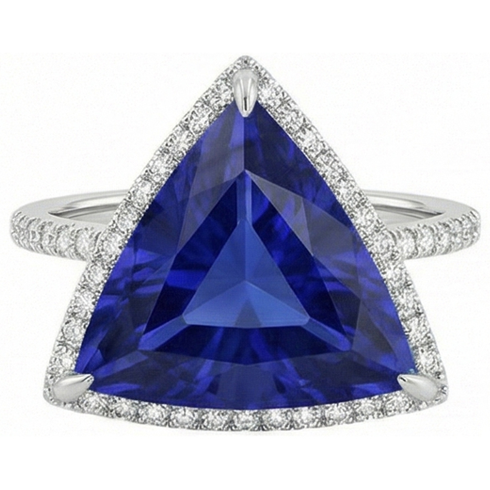 echter trillion diamant 4Karat ring Detailansicht