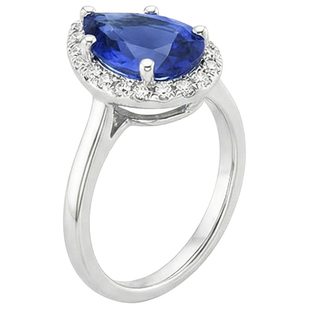 echter round diamant 4Karat ring Profilansicht