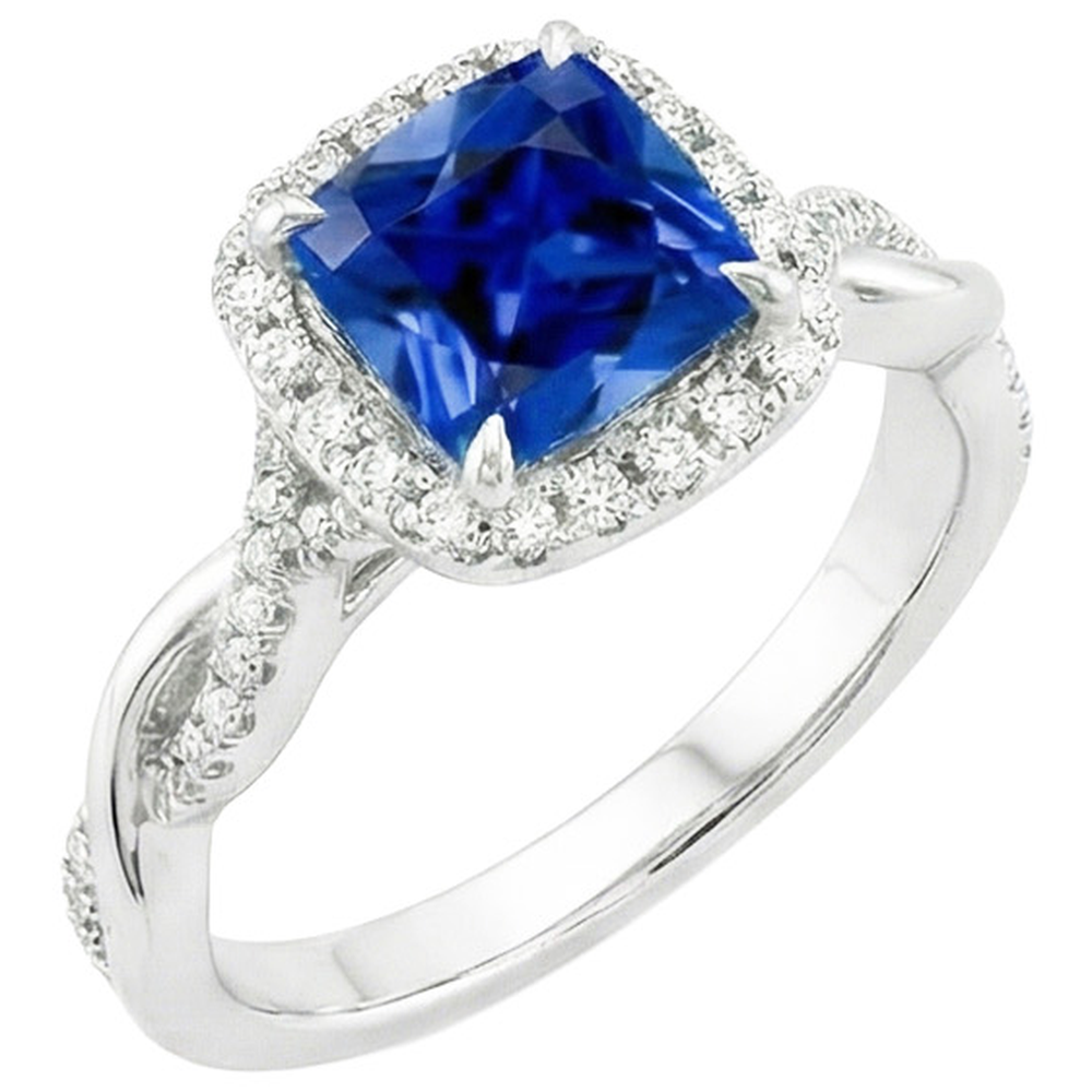 echter round diamant 3.25Karat ring Detailansicht