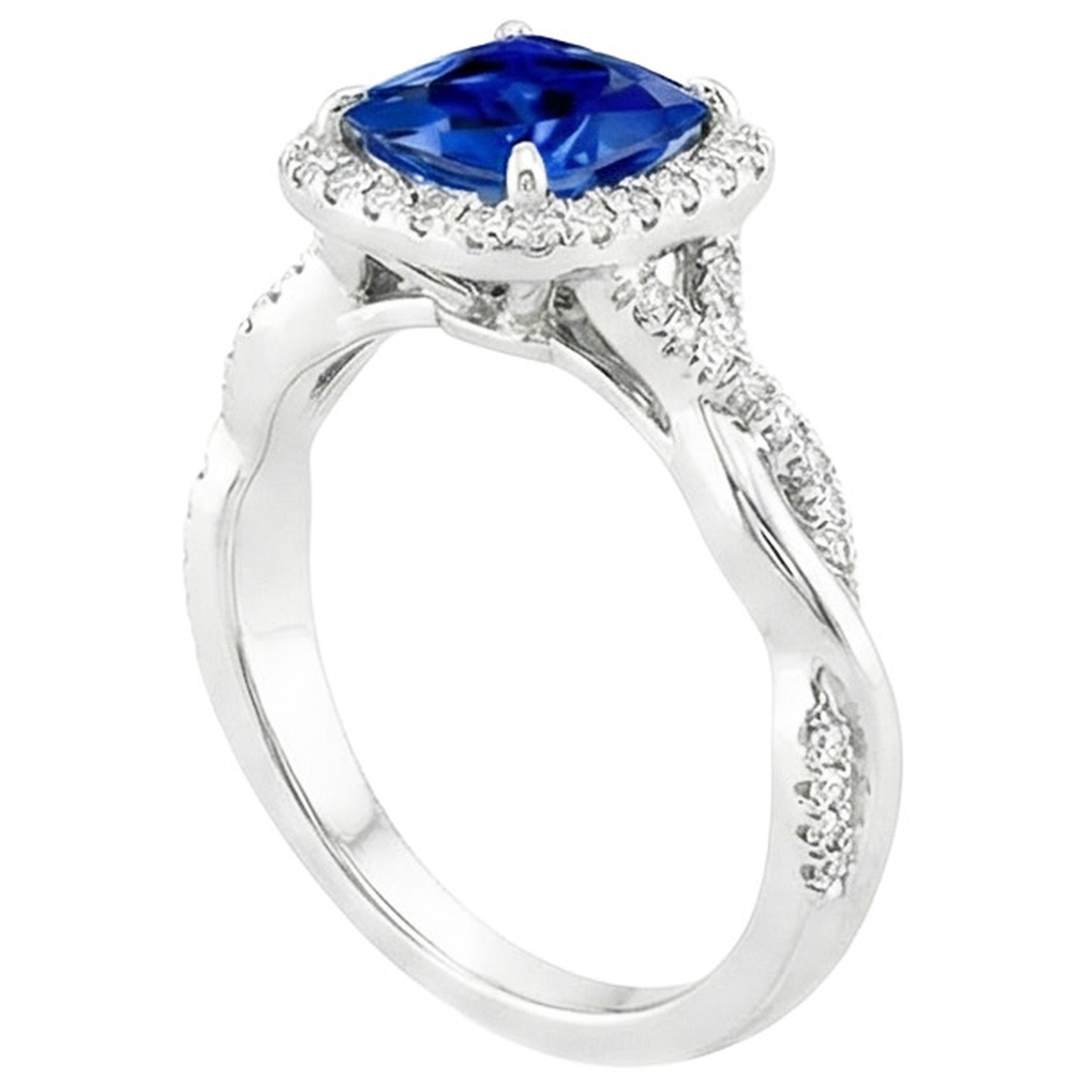 echter round diamant 3.25Karat ring Draufsicht