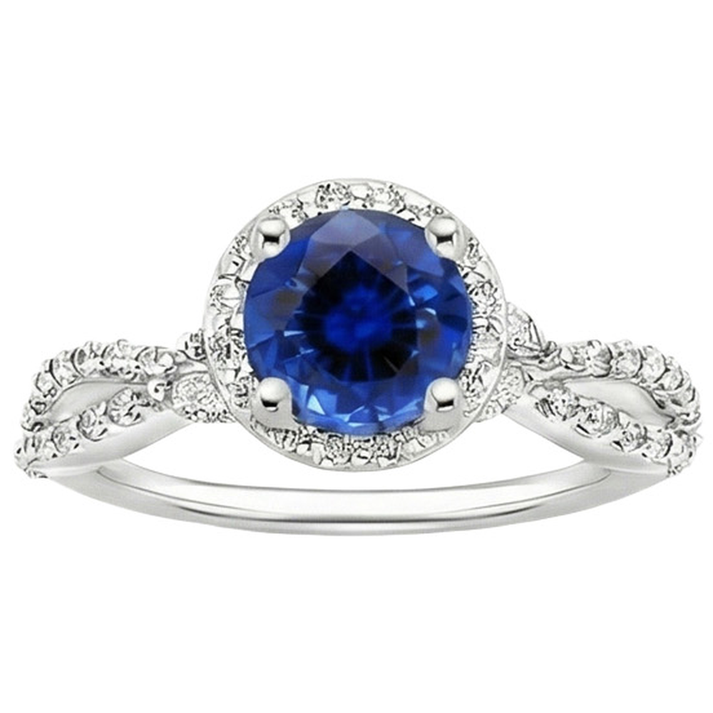 echter round diamant 3Karat ring Detailansicht