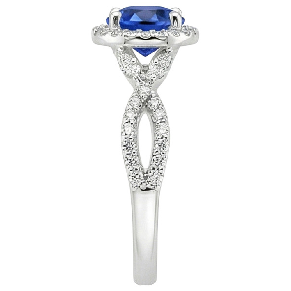 echter round diamant 3Karat ring Profilansicht