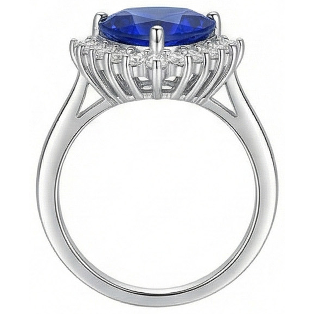 echter trillion diamant 3.50Karat ring Profilansicht