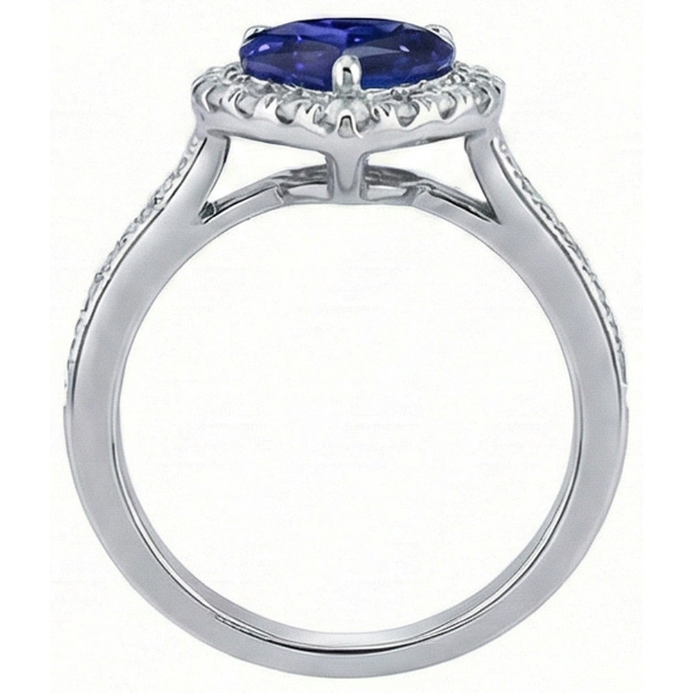echter round diamant 4Karat ring Draufsicht