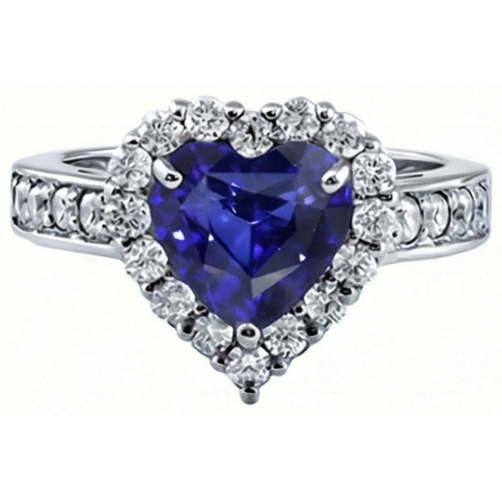 echter round diamant 4Karat ring Profilansicht