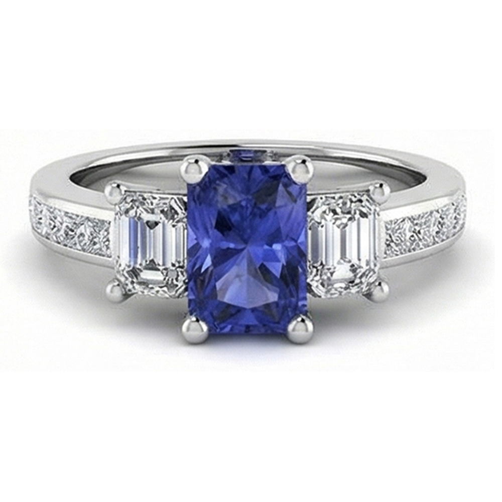echter princess diamant 3Karat ring Seitenansicht