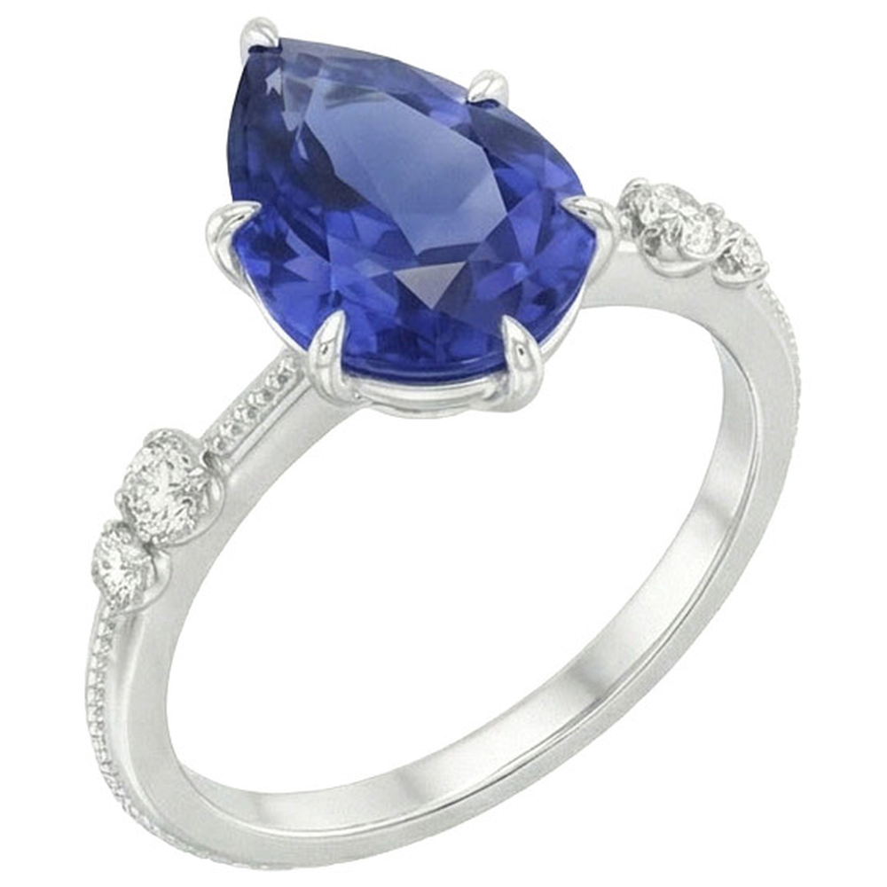 echter round diamant 2.50Karat ring Seitenansicht