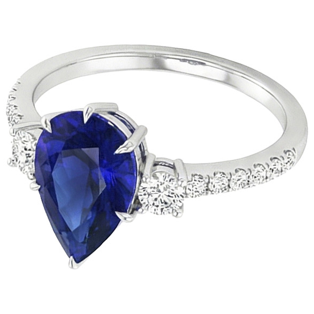 echter round diamant 5.50Karat ring Draufsicht