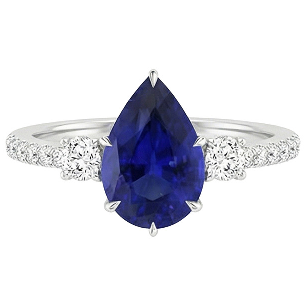 echter round diamant 5.50Karat ring Profilansicht