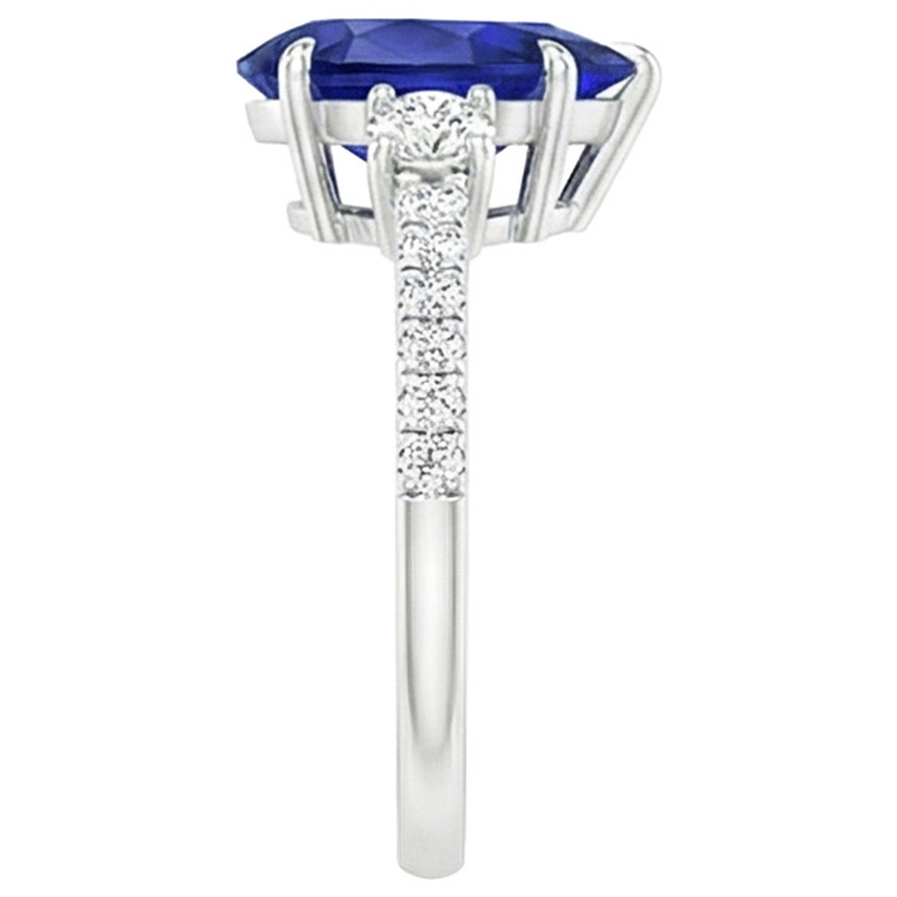 echter round diamant 5.50Karat ring auf Weiß