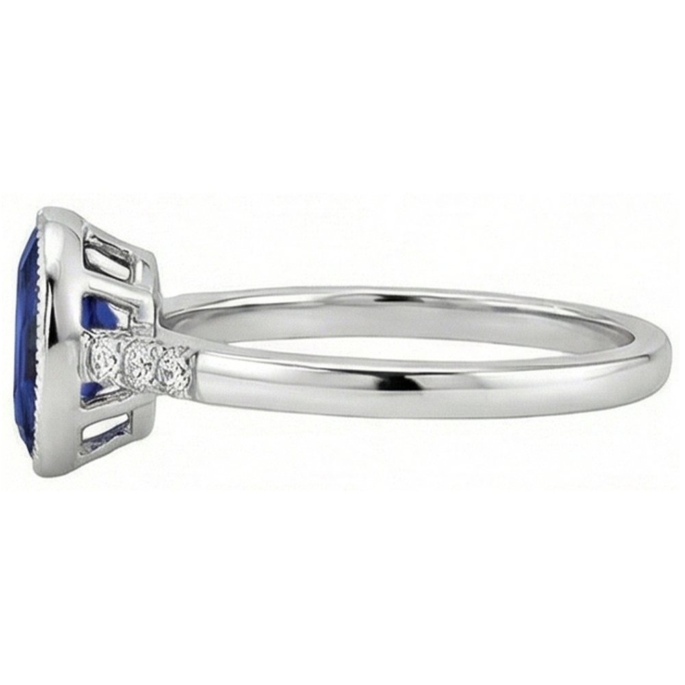 echter oval diamant 3.50Karat ring auf Weiß