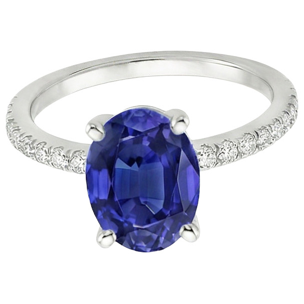echter oval diamant 5Karat ring Detailansicht