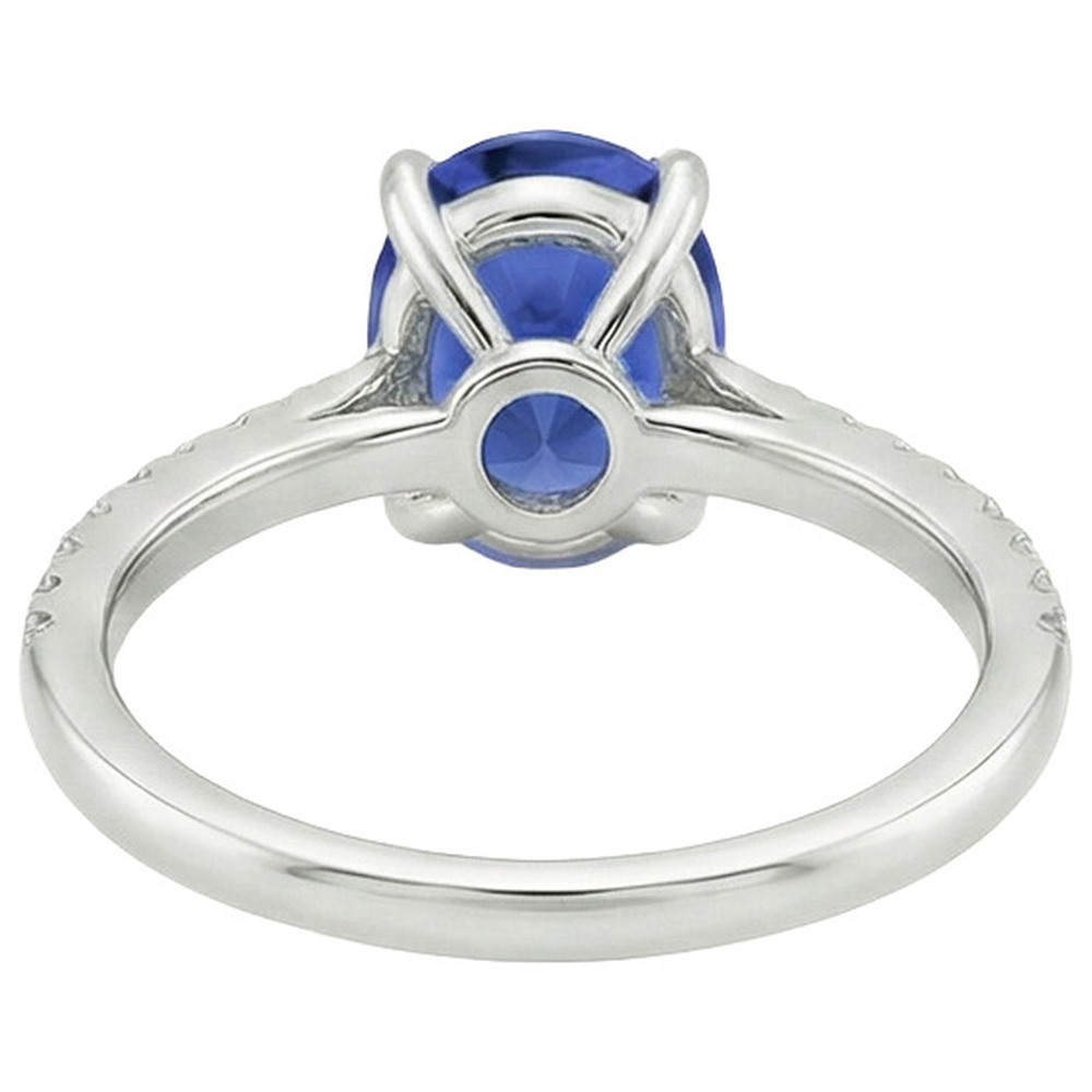 echter oval diamant 5Karat ring Draufsicht