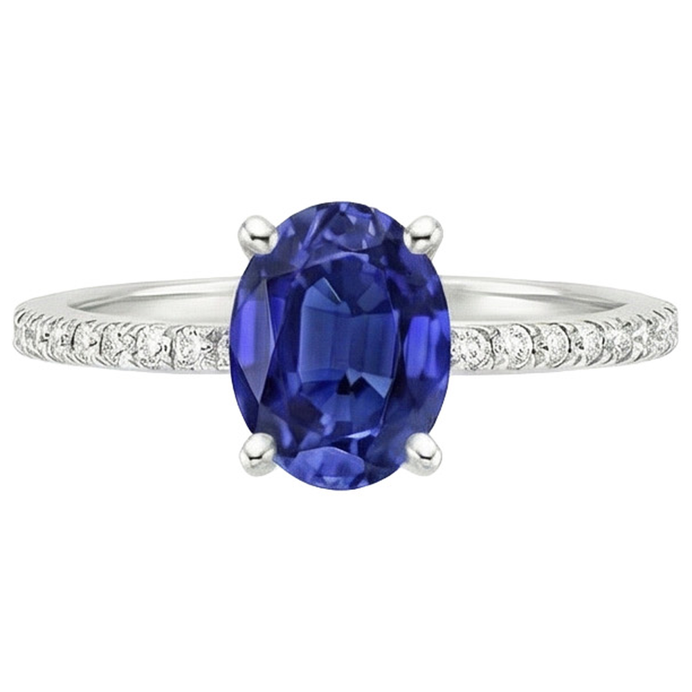 echter oval diamant 5Karat ring auf Weiß