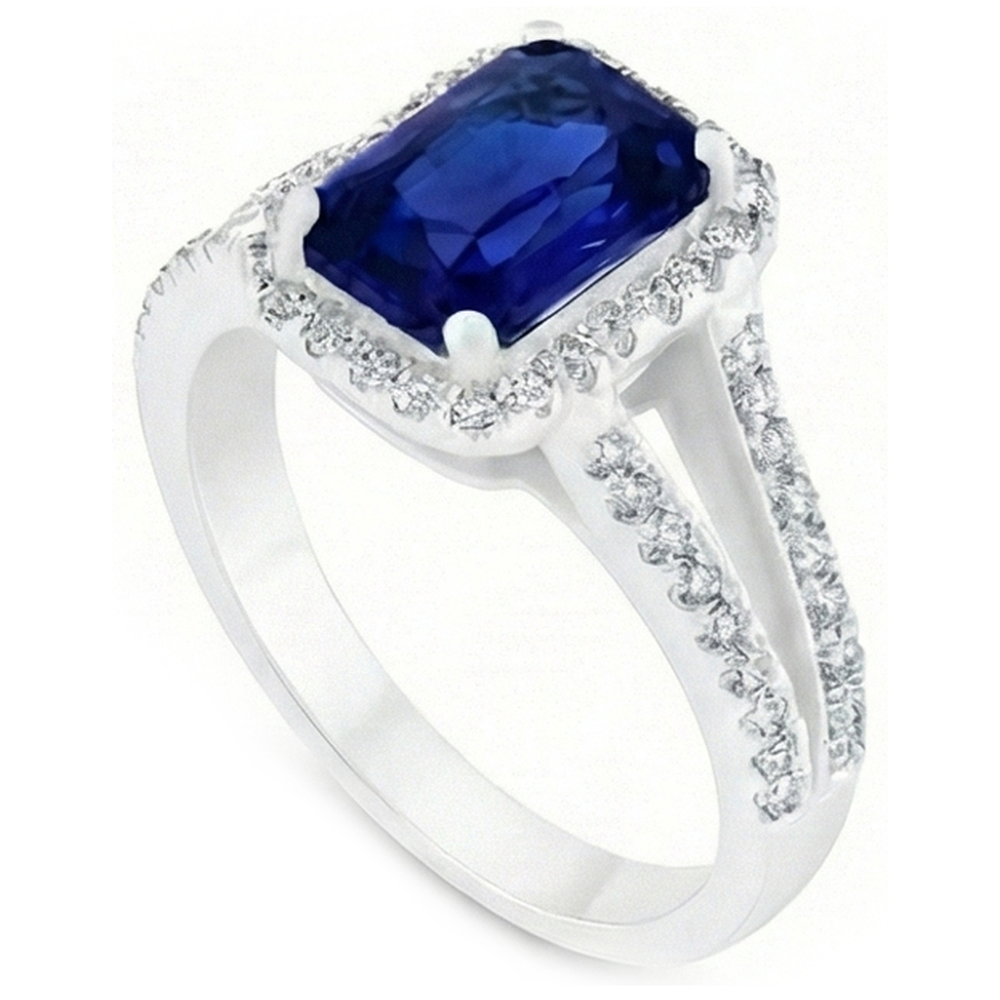 echter radiant diamant 5.50Karat ring Profilansicht