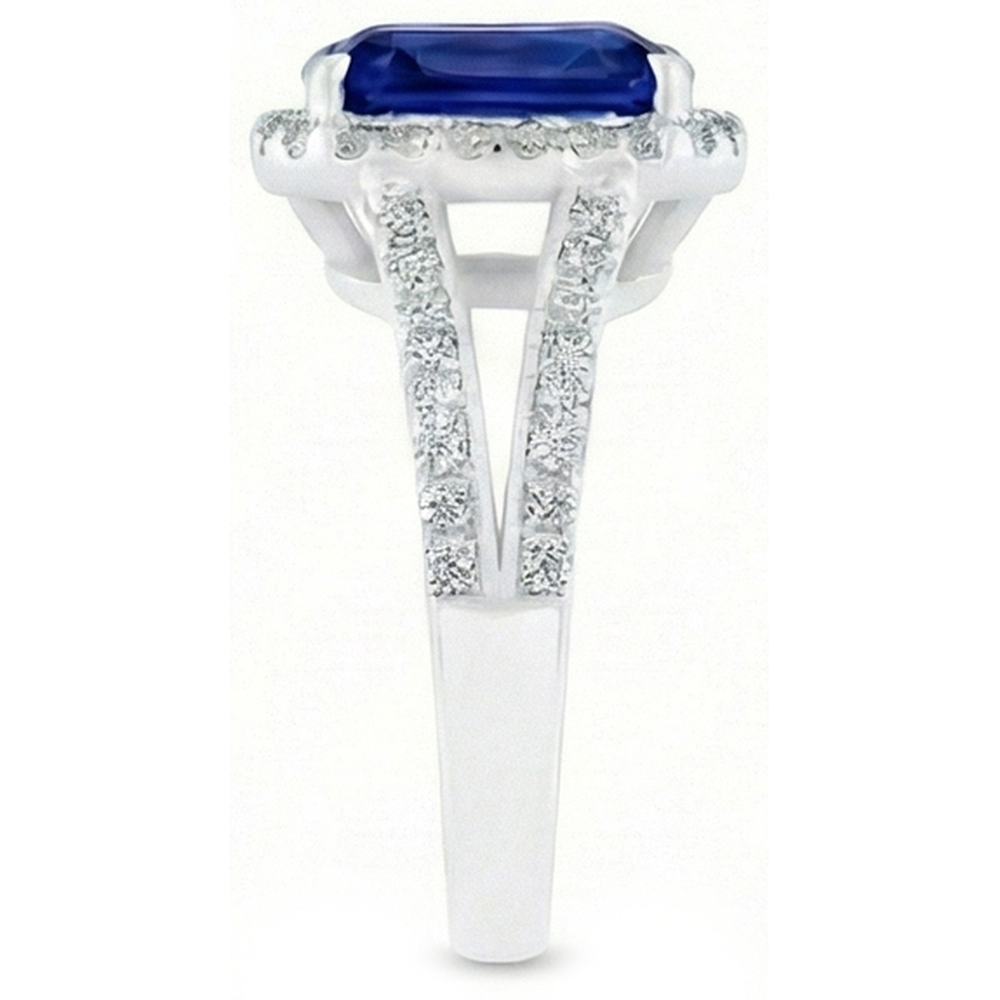 echter radiant diamant 5.50Karat ring auf Weiß