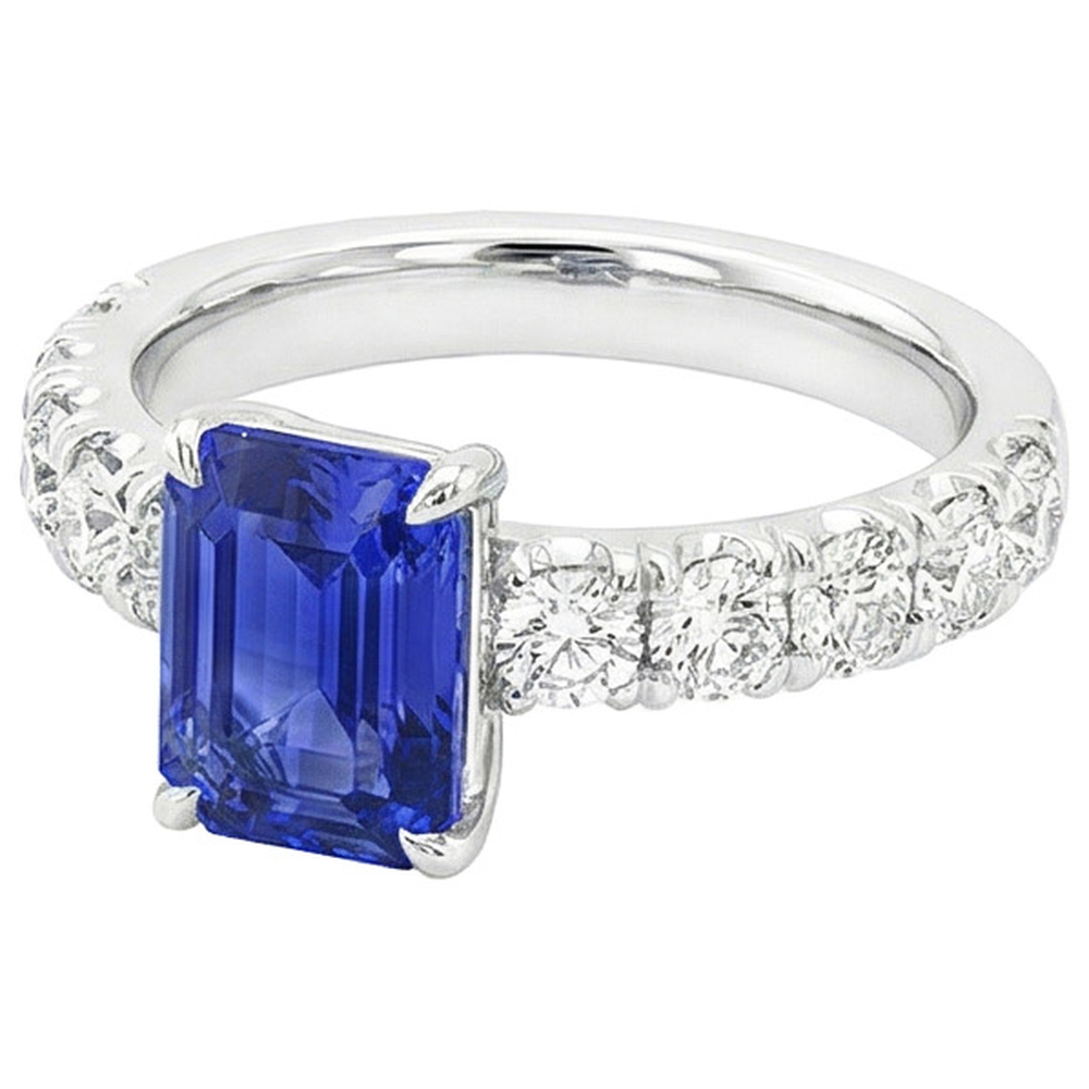 echter round diamant 5Karat ring Draufsicht
