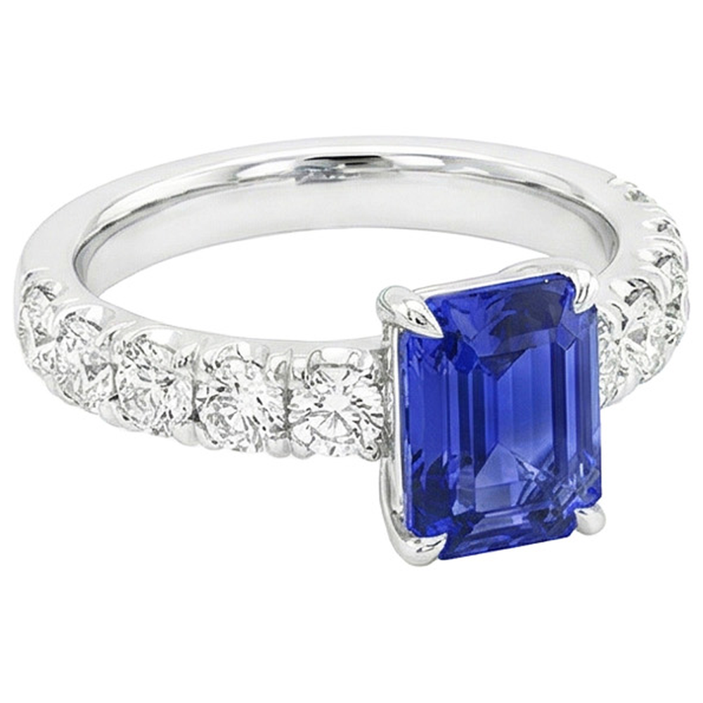 echter round diamant 5Karat ring Profilansicht