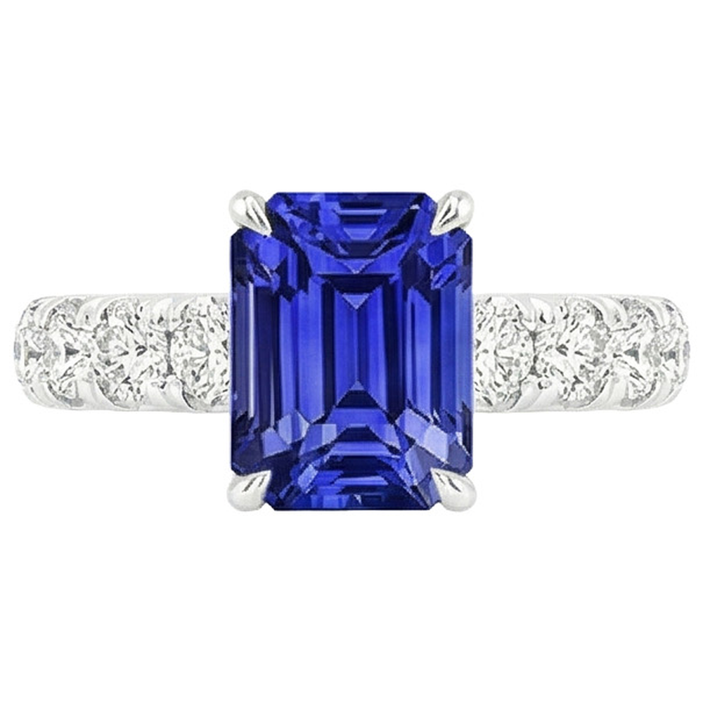 echter round diamant 5Karat ring auf Weiß