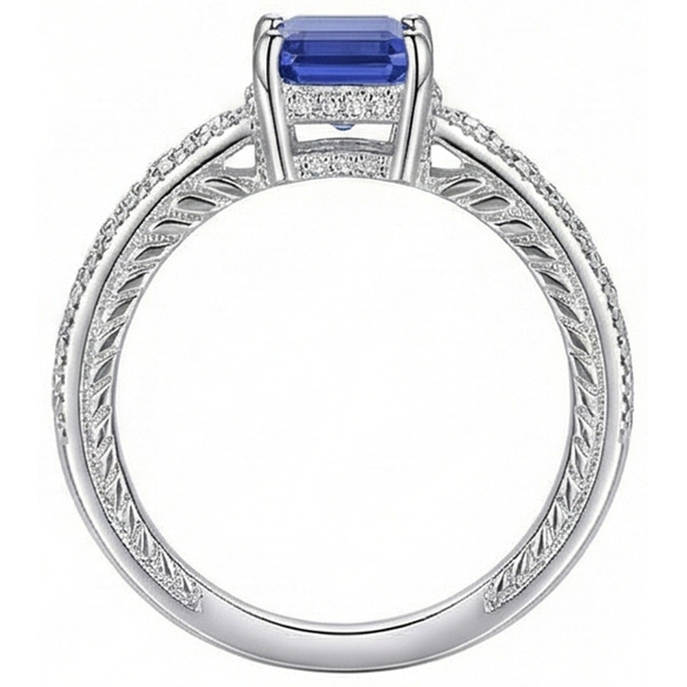 echter round diamant 2.50Karat ring Profilansicht
