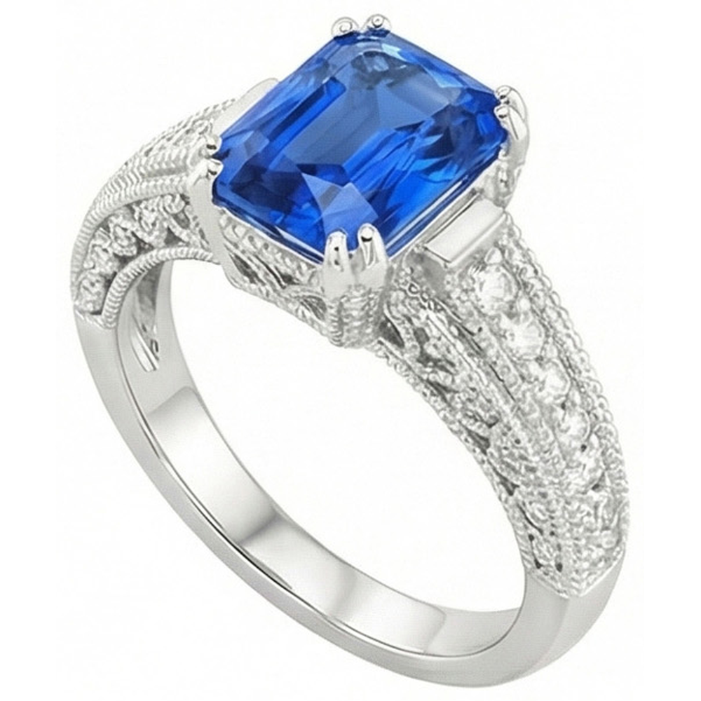 echter round diamant 4Karat ring Detailansicht