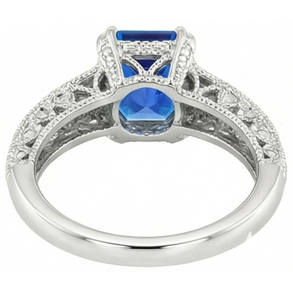 echter round diamant 4Karat ring Profilansicht