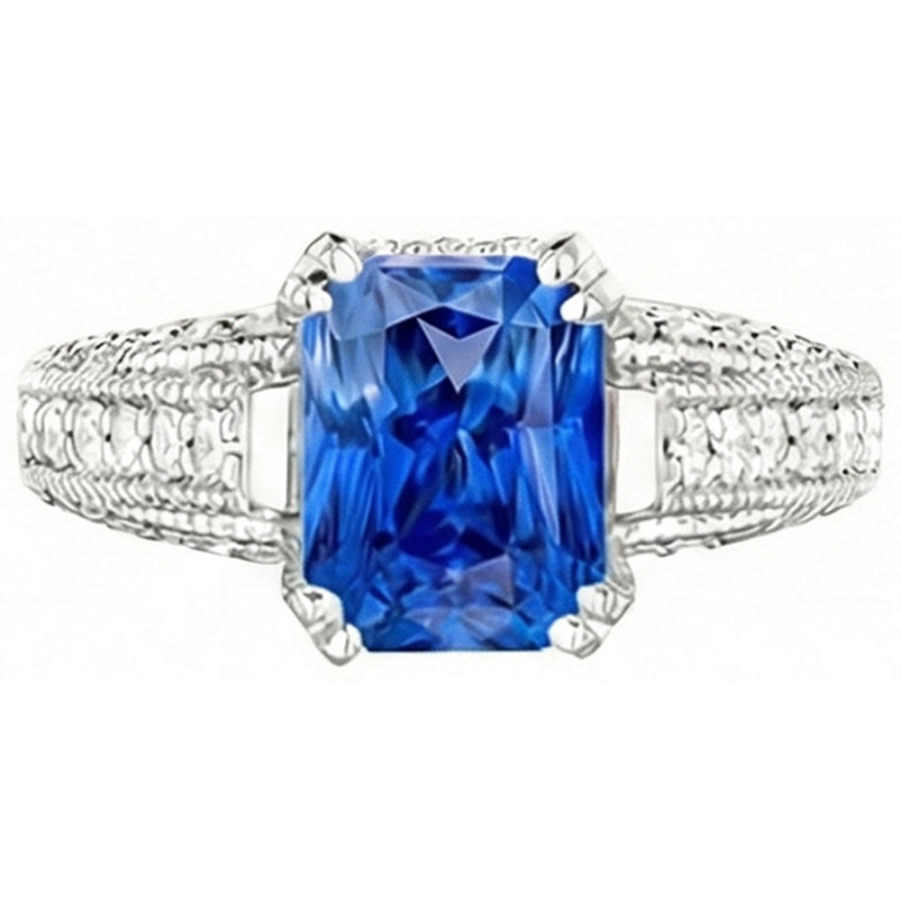 echter round diamant 4Karat ring Seitenansicht