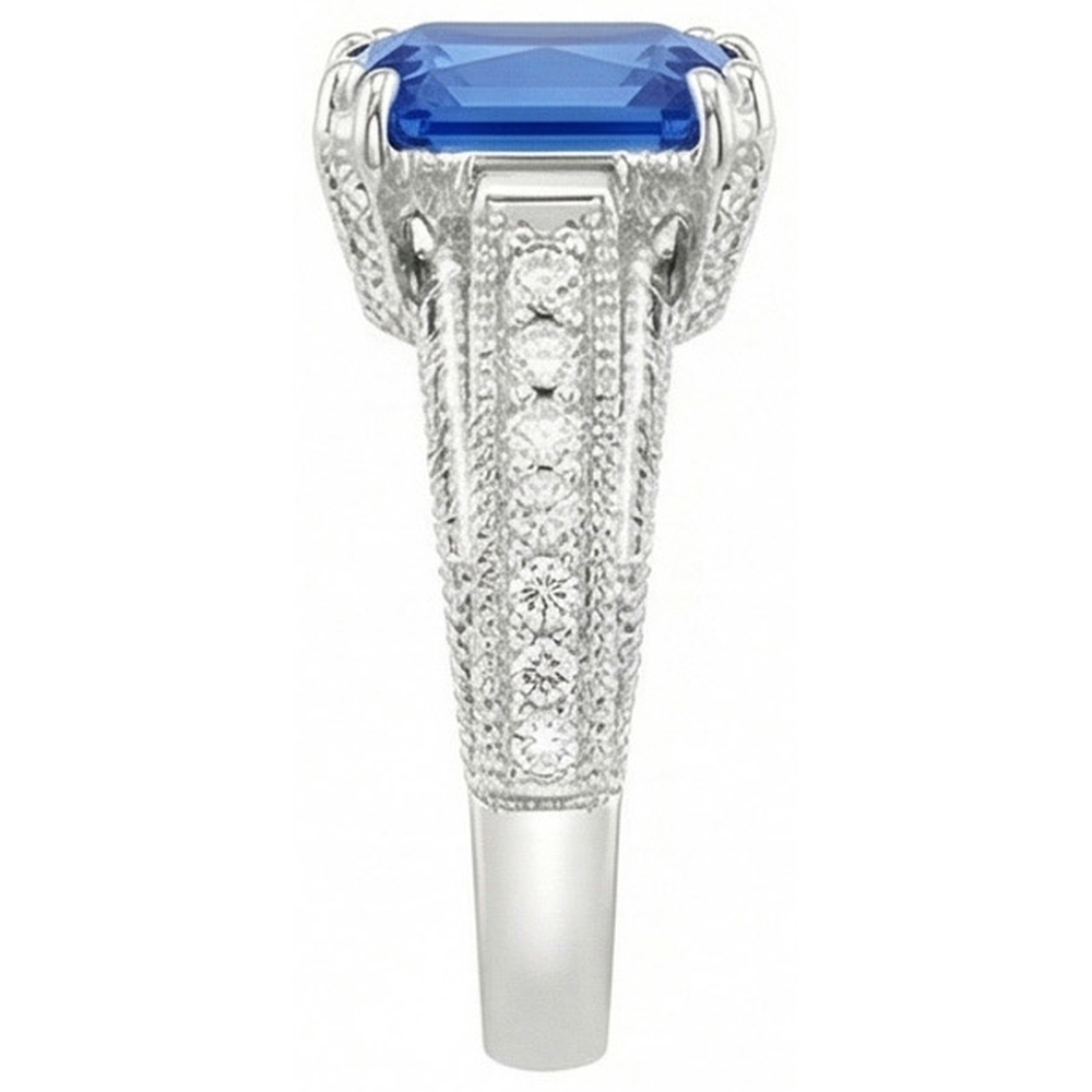 echter round diamant 4Karat ring Draufsicht