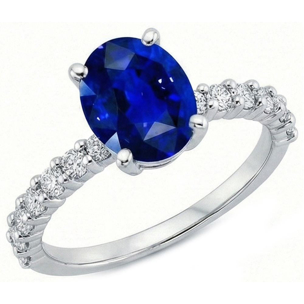 echter oval diamant 4.50Karat ring Seitenansicht