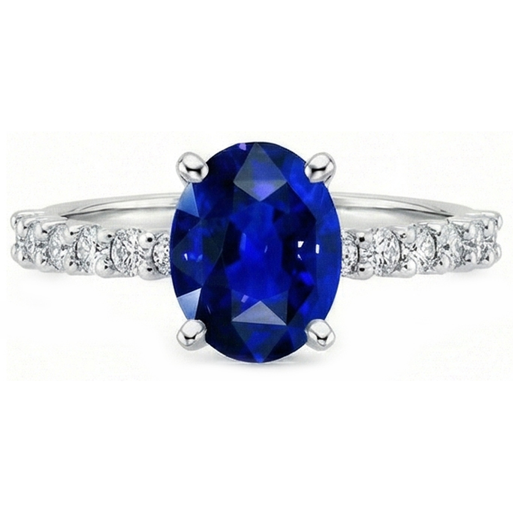 echter oval diamant 4.50Karat ring Detailansicht