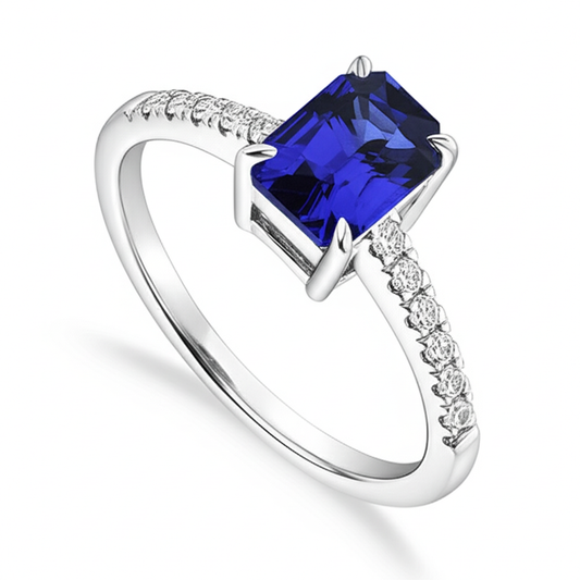 echter round diamant 4Karat ring Seitenansicht