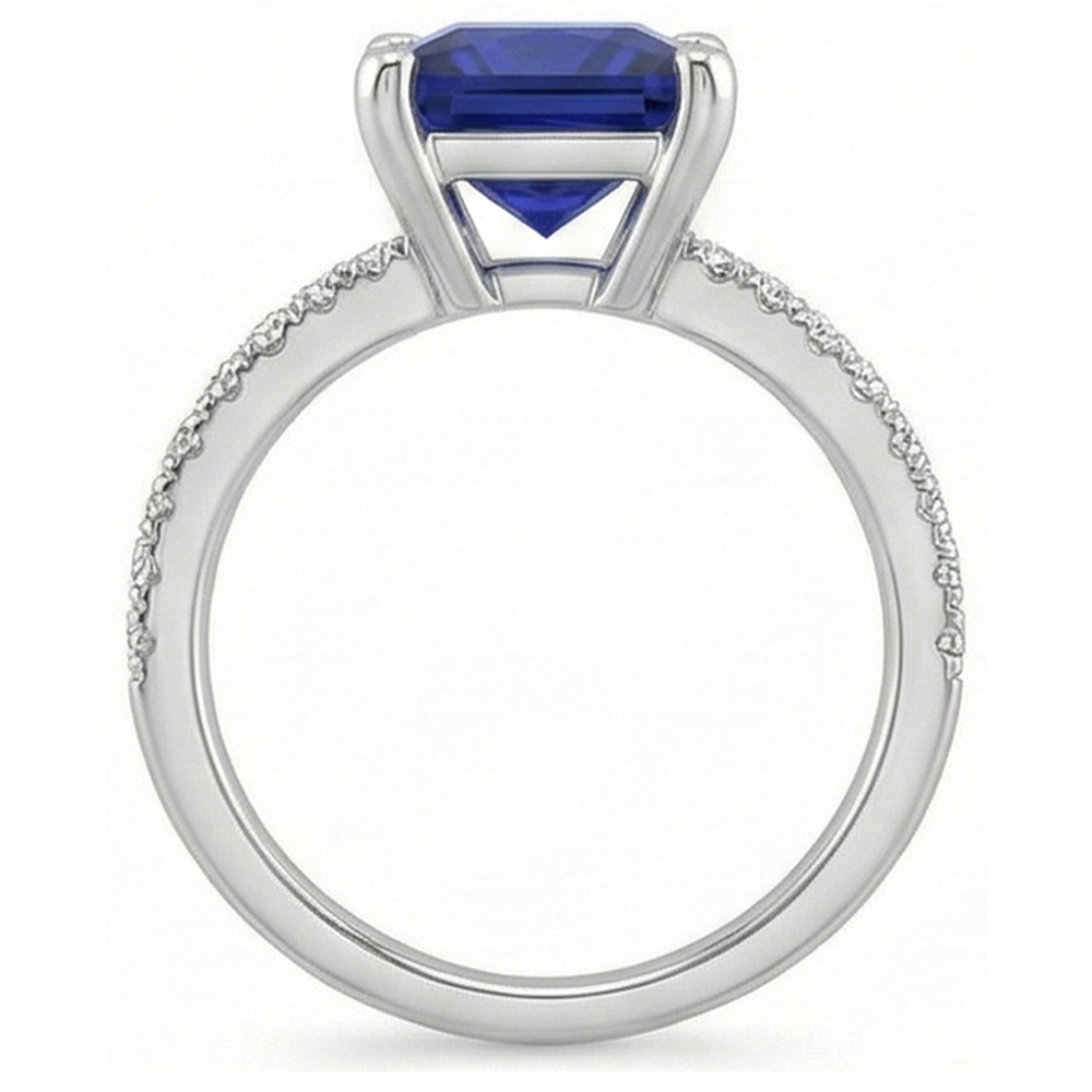 echter princess diamant 5.50Karat ring Detailansicht