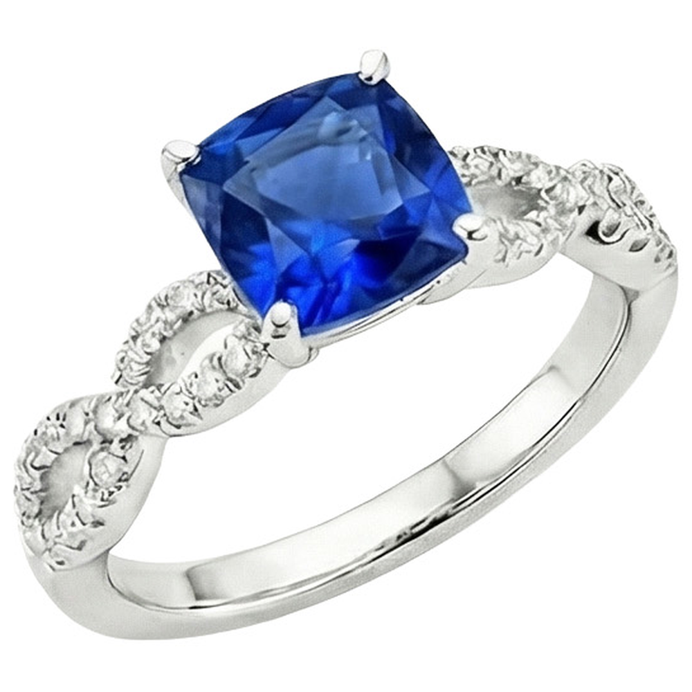echter round diamant 2.75Karat ring Draufsicht