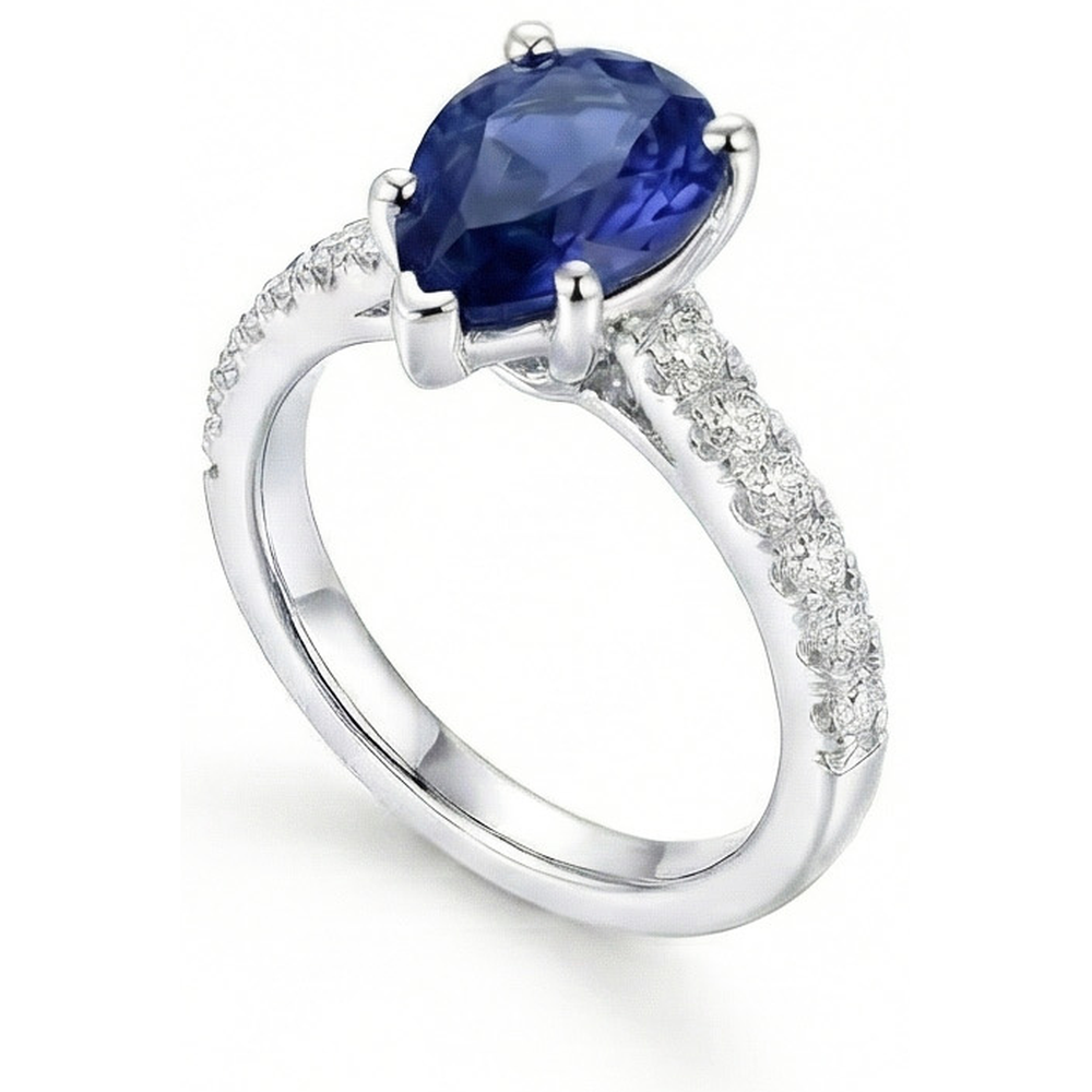 echter round diamant 4Karat ring Detailansicht