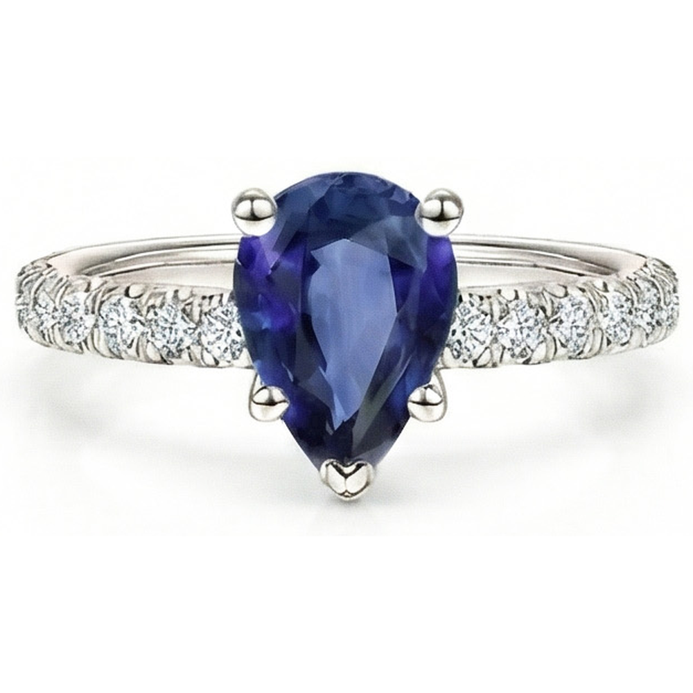 echter round diamant 4Karat ring Draufsicht