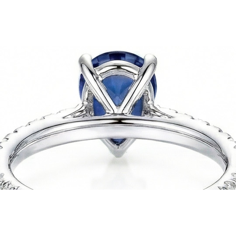 echter round diamant 4Karat ring Profilansicht